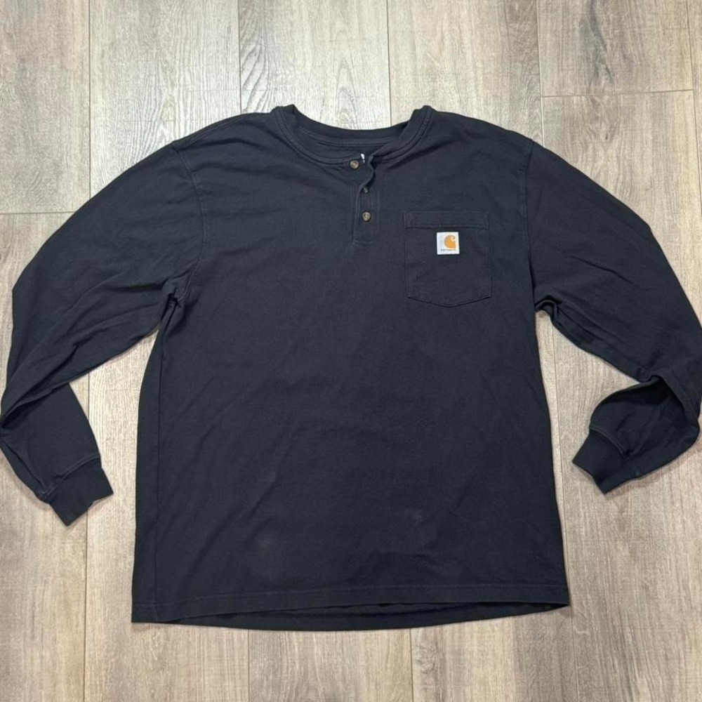 carhartt mens L black henley long sleeve
